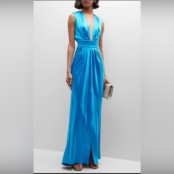 NWT RamyBrookWomen’sBlue QuinnSleeveless Evening Gown Size 12